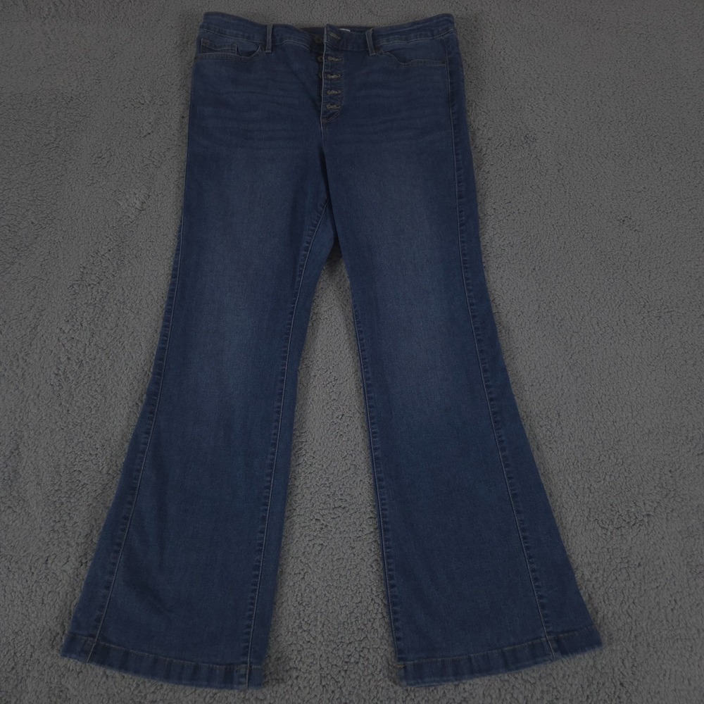 Sofia Vergara‎ Jeans Women 20 Blue Melisa Flare Medium Wash High Rise Button Fly